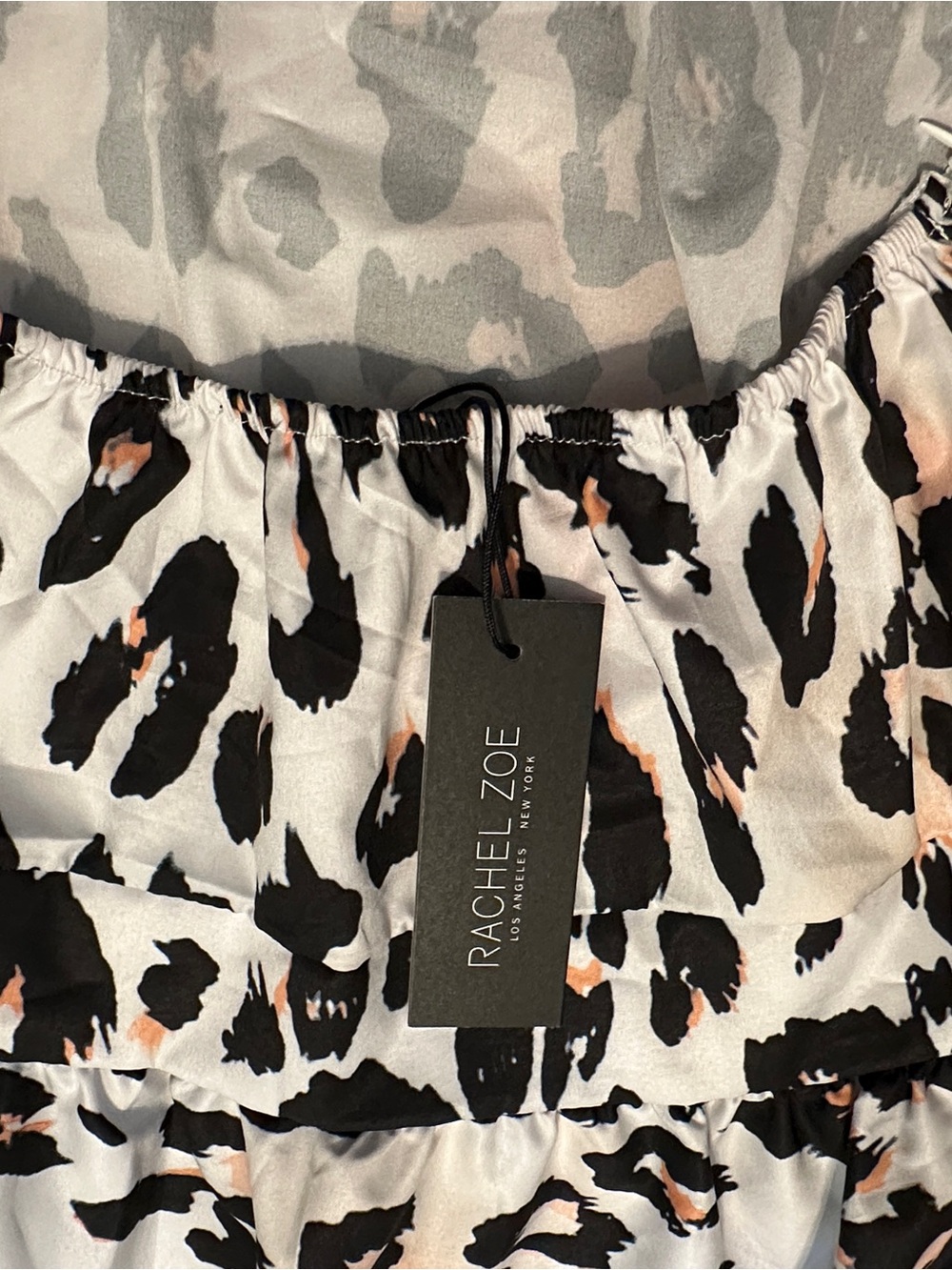 Rachel Zoe Beige and Black Leopard-Print Halter Midi Dress - Picture 6 of 9